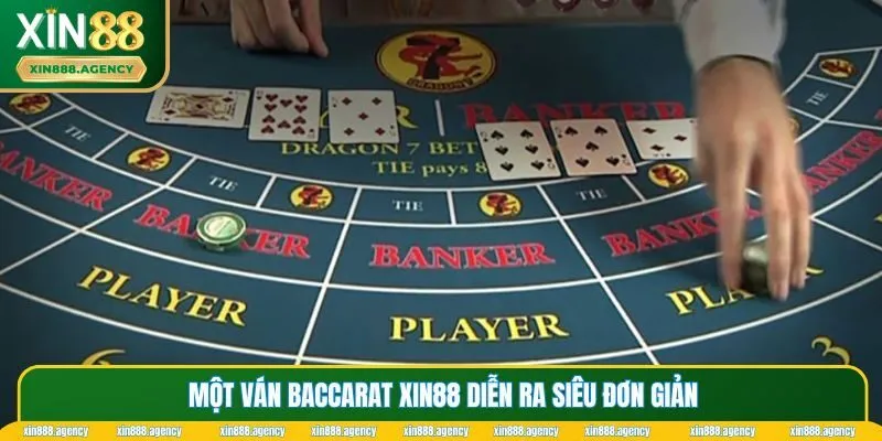 Một ván Baccarat XIN88 diễn ra siêu đơn giản