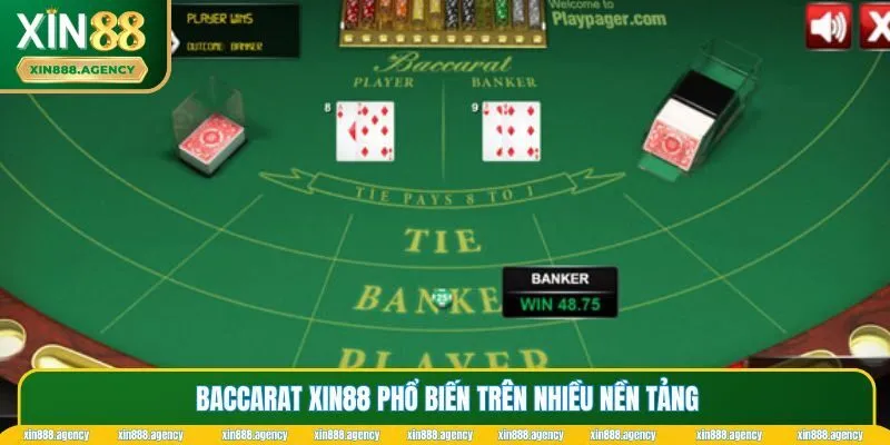 Baccarat XIN88 phổ biến trên nhiều nền tảng